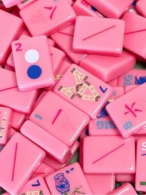Pink Mahjong Set